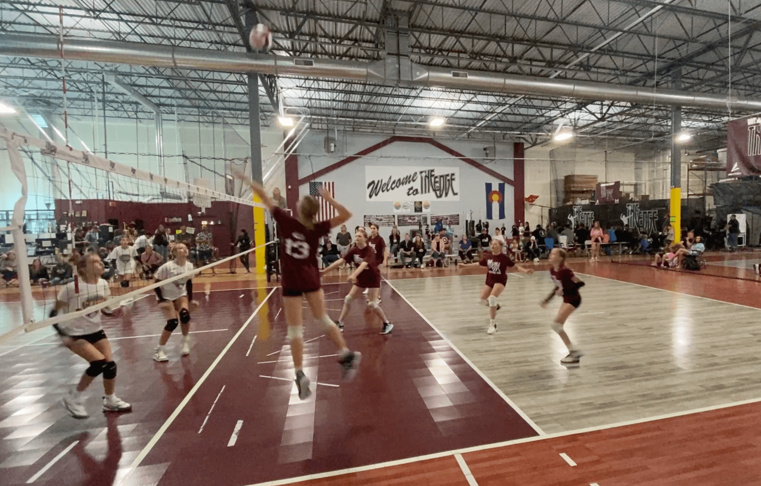 EDGE 7th Grade Walter CYL Volleyball team on the attack