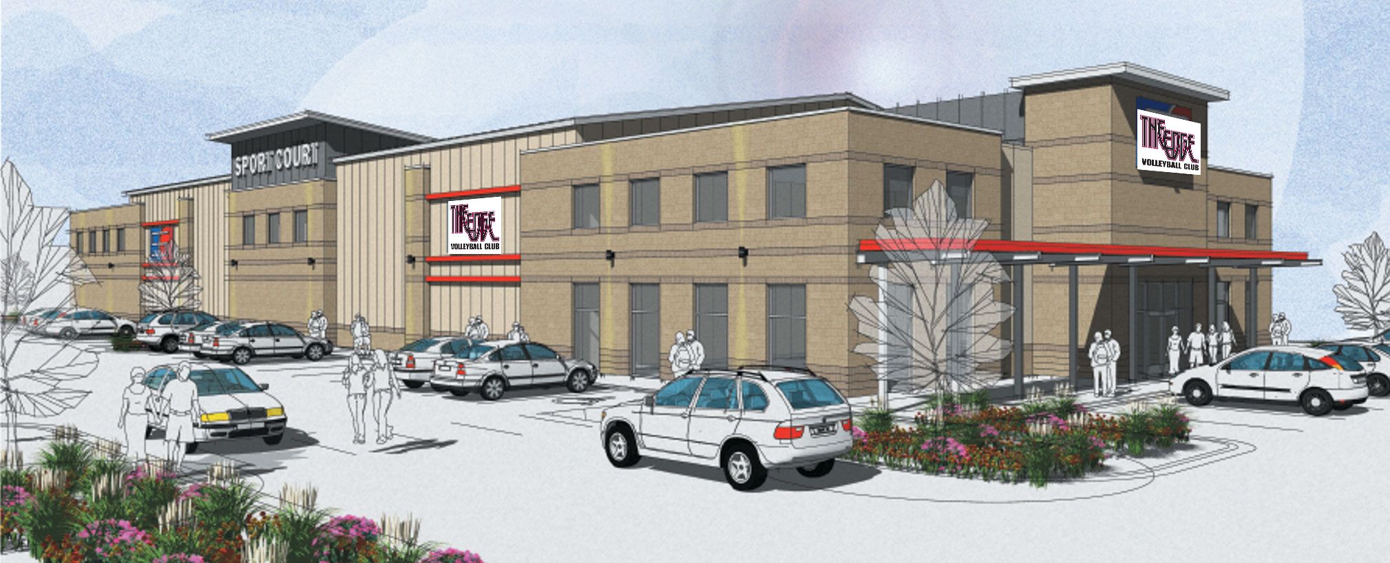 Artist Rendering of new EDGE Volleyball Club Gym Location